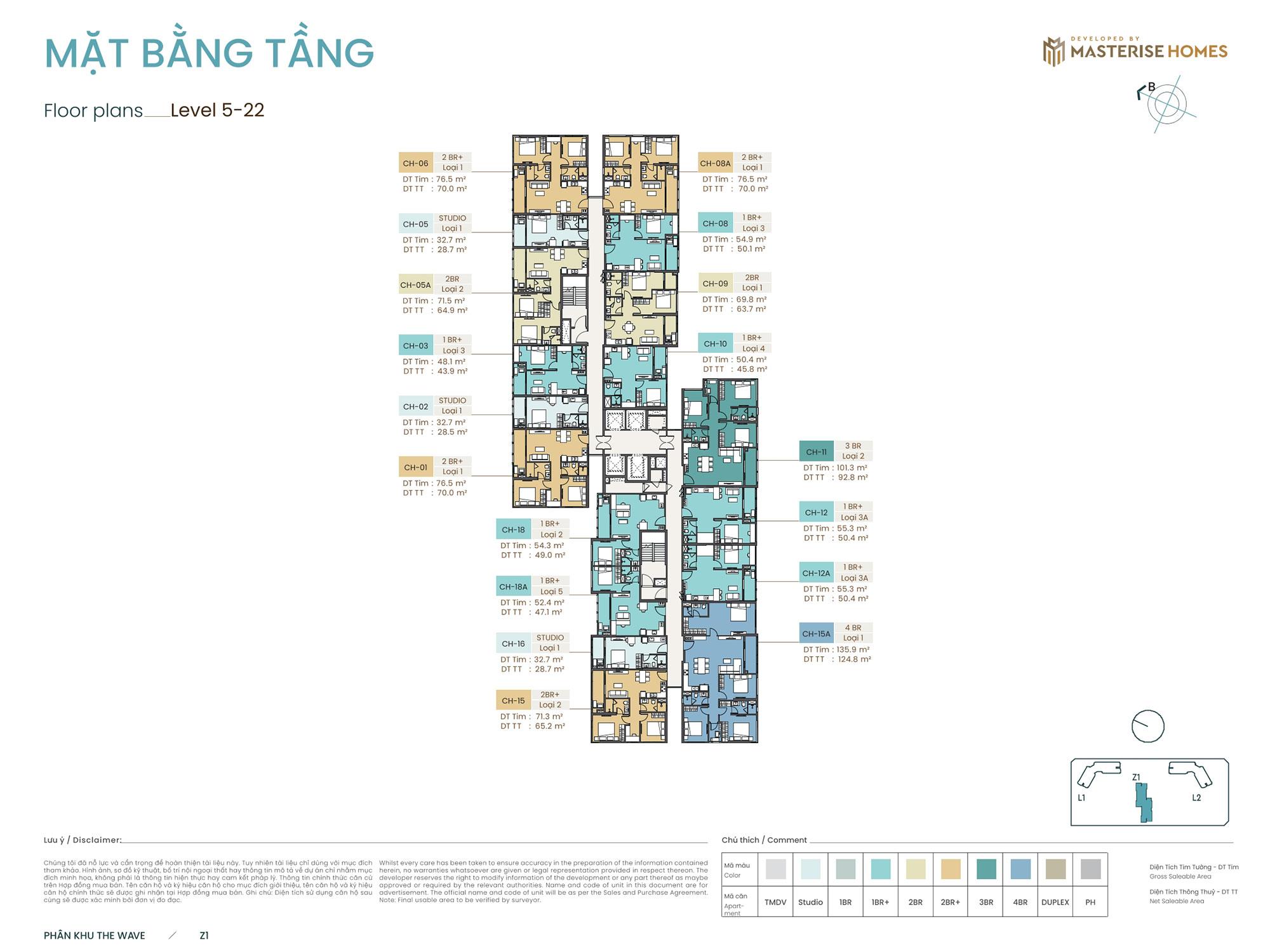 Mặt bằng tòa Z1